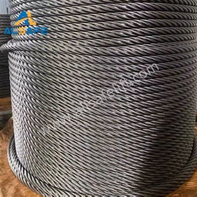 حبل سلك فولاذي مثلا